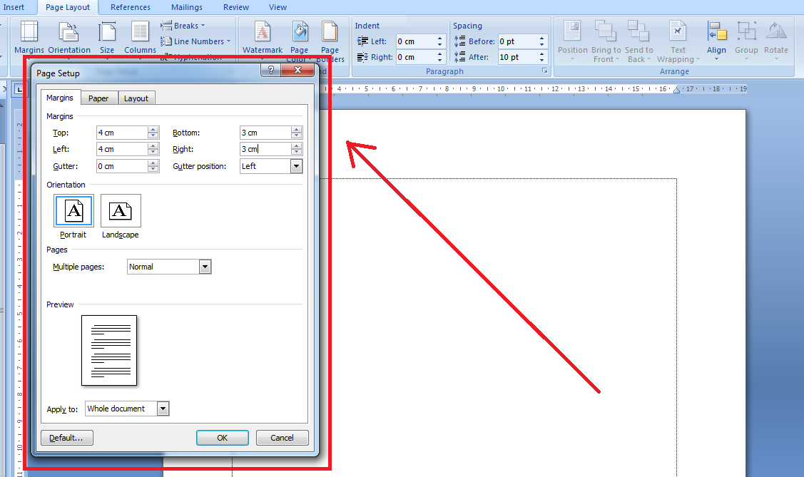 ukuran margin skripsi